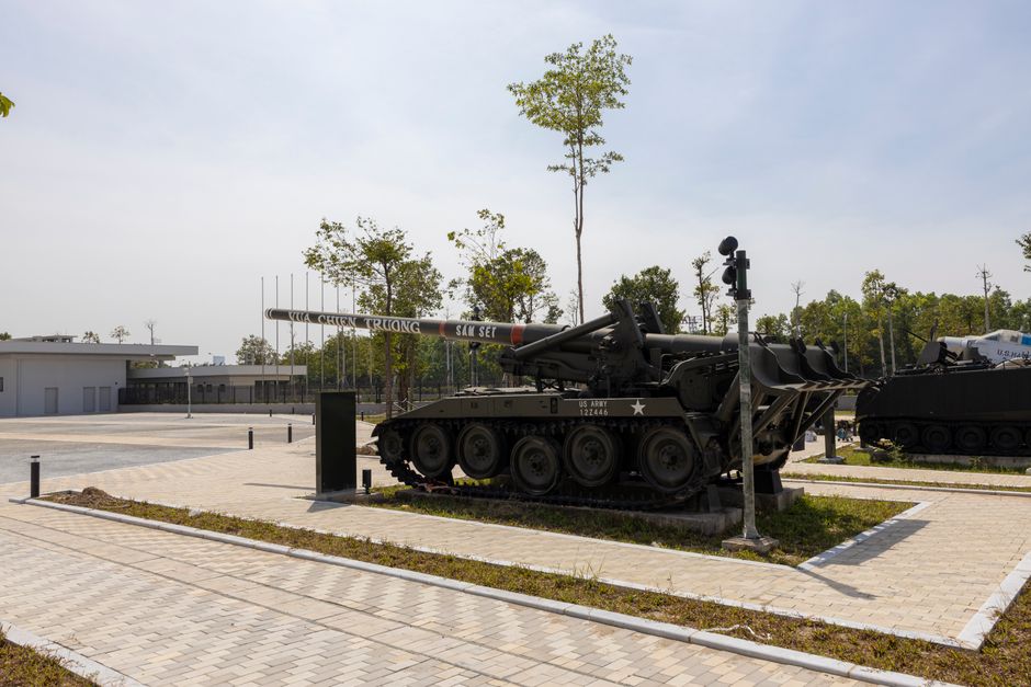 Military history museum display